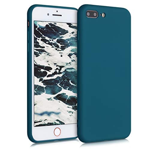 Image of kwmobile Case Compatible with Apple iPhone 7 Plus/iPhone 8 Plus Case - Slim Protective TPU Silicone Phone Cover - Teal Matte