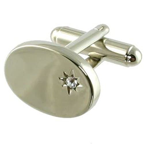 Image of Select Gifts PAIR White Star Crystal Cufflinks Pouch