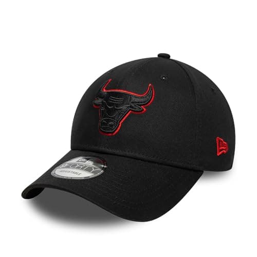 Image of New Era Adult's 9Forty Team Outline NBA Chicago Bulls Baseball Cap Hat Black