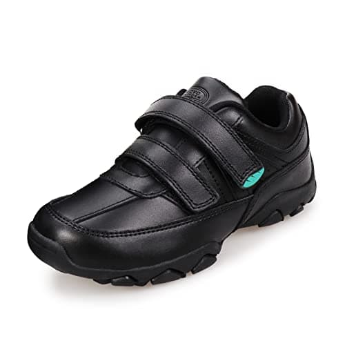 Image of UOVO Boys School Shoes Kids Black Trainers Uniform Shoe Easy Fasten Footwear Size 7.5 UK(42EU)