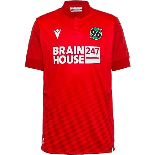 Image of Macron 2022-2023 Hannover 96 Home Football Soccer T-Shirt Red
