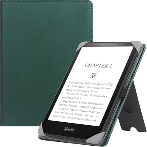 Image of HGWALP Universal Stand Case for 6/6.8/7 inch paperwhite,Premium PU Leather Stand Cover with Handstrap Compatible with All 6" 6.8" 7" Kindle Paperwhite/Colorsoft/Kobo/Pocketook/Sony eReaders-Mint