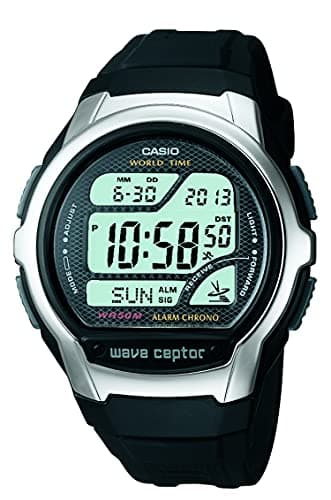 Image of Casio Men's WV58A-1AVCR Waveceptor Black Resin Band Digital Watch, Black, WV-58A-1AV