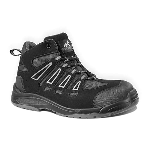 Image of Rock Fall ProMan Hartford Vegan Steel Toe Cap Boot Unisex, Water Repellent Safety Boots, SRC Slip Rated Work, Shock Absorbing Midsole and Lightweight UK 15