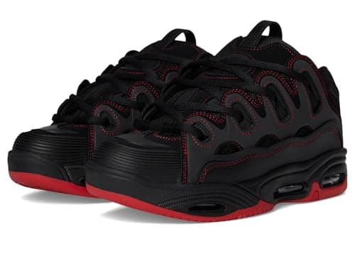 Image of Osiris Men's D3 2001 Skate Shoe, Black/Red/Red, 9.5 UK