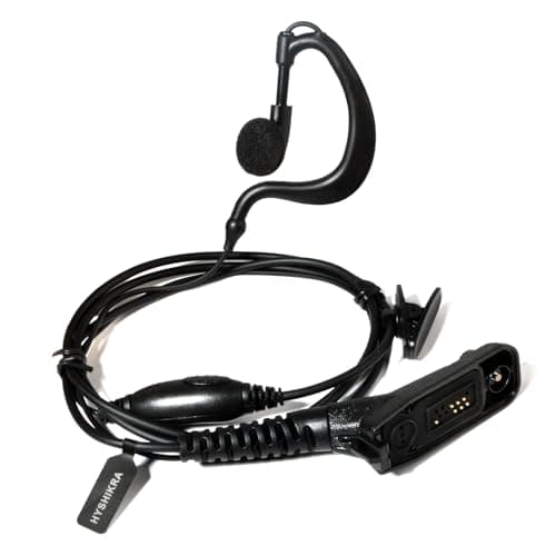 Image of HYSHIKRA Walkie Talkie Security Earpiece Headset Compatible with Motorola DP3400 DP4400 DP4800 DGP4150 XiR-P8200 Radio G Shape Ear Piece with Mic and PTT (1 pack)