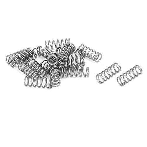 Image of TA-VIGOR 20Pcs Compressed Spring, 4mm OD,0.5mm Wire Size,10mm Free Length Dual Extended Durable Dual Hook Tension Spring for Furniture Screen Doors Repair Projects