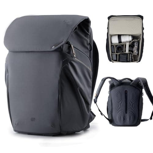 Image of PGYTECH OneGo 2 Camera Backpack 20L with Laptop ipad Compartment, Water-Resistant Camera Bag for Urban & Travel Photography Compatible with Sony/Canon/Nikon/DSLR/SLR Mirrorless Cameras, Matte Black