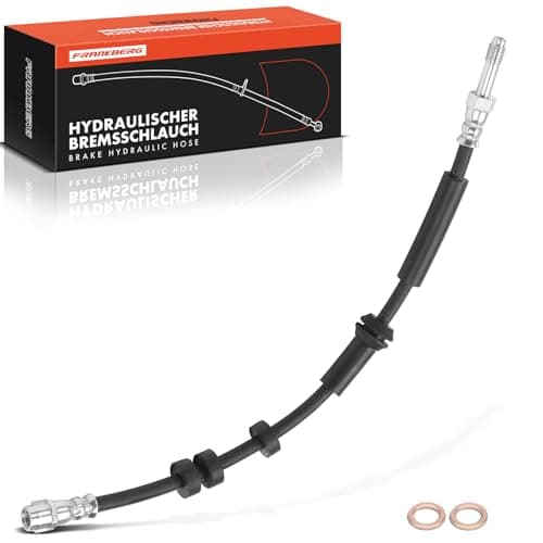 Image of Frankberg Brake Hose Brake Hydraulic Hose Rear Axle Compatible with A4 8K2 B8 1.8L-3.2L 2007-2015 A5 8T3 1.8L-4.2L 2007-2017 Replace# 8K0611775J