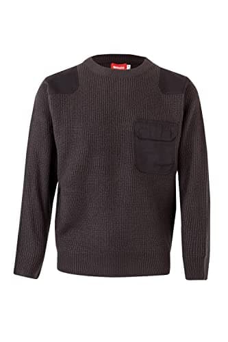 Image of VELILLA 100; Chunky Knit Crew Neck Jumper; Color Gray; Size 2XL