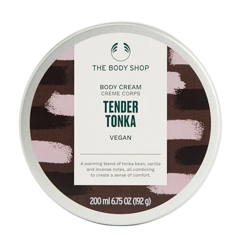Image of The Body Shop Tender Tonka Body Cream (1x 200ml), Nourishing Cream with Notes of Tonka Bean, Vanilla Orchid & Suede, Moisturising Formula for Dry Skin, Enriched with Shea Butter