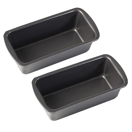 Image of 2PCS 1lb Small Loaf Tin for Baking, 19x9x6cm Stainless Steel Bread Tin, Non-Stick Rectangular Pans for Oven, Air Fryer Ninja AF300UK AF400UK