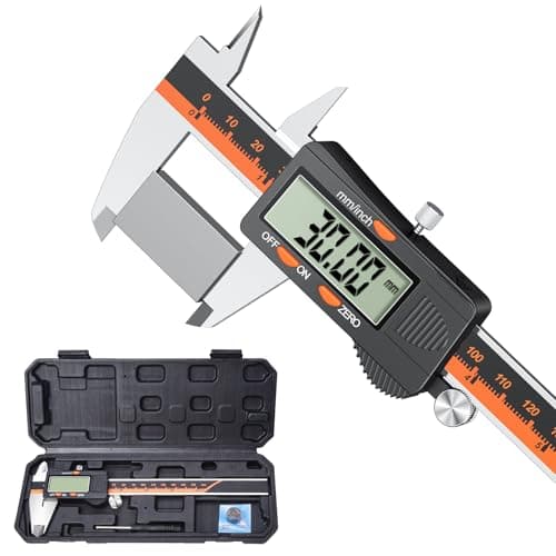 Image of Digital Vernier Caliper, Preciva 150mm Electronic Micrometer Calipers, Measuring Tools Gauge with Mm/Inch Conversion High Precision