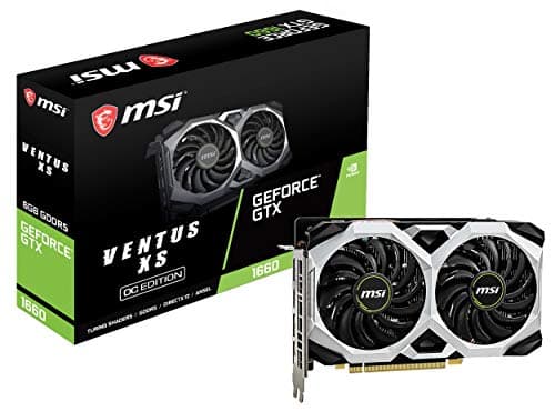 Image of MSI Gaming GeForce GTX 1660 192-Bit HDMI/DP 6GB GDRR5 HDCP Support DirectX 12 Dual Fan VR Ready OC Graphics Card (GTX 1660 VENTUS XS 6G OC) (Renewed)