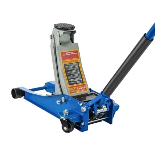 Image of BREEZENEST 3 Tonne Heavy Duty Trolley Jack, Low Profile 85mm Hydraulic Floor Jack with High Lift 470mm for Cars & Vans Steel Construction, Dual Pump, Swivel Wheels (Blue+Black)