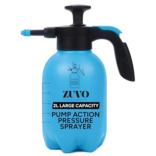 Image of Zuvo 2 Litre Pump Action Pressure Sprayer – Garden Spray Bottle for Weed Killer, Fertiliser & Plant Care | Hand Pump Sprayer with Adjustable Nozzle for Cleaning, Spraying & Pest Control
