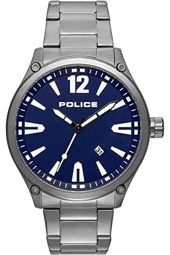 Image of Police Mens Quartz Watch, Analogue Classic Display and Stainless Steel Strap PL.15244JBU/03M