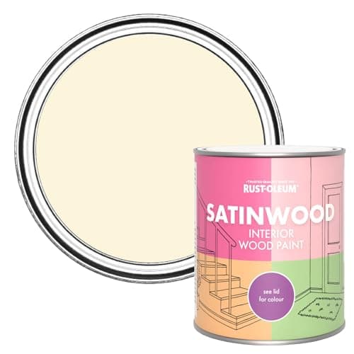 Image of Rust-Oleum Beige Satinwood Interior Wood Paint - Clotted Cream 750ml