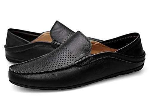 Image of Mens Penny Loafers Shoes Flats Slip On Smart Wedding Business Office Formal Leather Shoes Black 9 UK