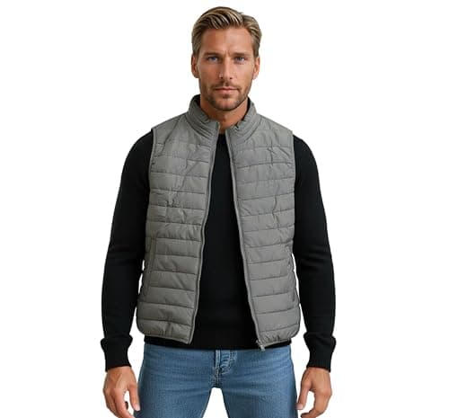Image of JACK IN THE BAG *SIZE S-6XL * Men's Lightweight Sleeveless Body Warmer Jacket Gilet Body Warmer (UK, Alpha, XXL, Regular, Regular, GREY)