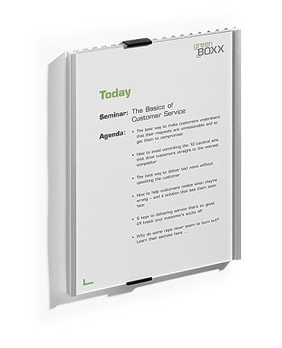Image of Durable Information Sign A4 Portrait Silver | Door and Wall Sign | Includes Fittings | Ideal for Offices, Hotels, Public Buildings, etc.,210 x 297 mm (WxH)