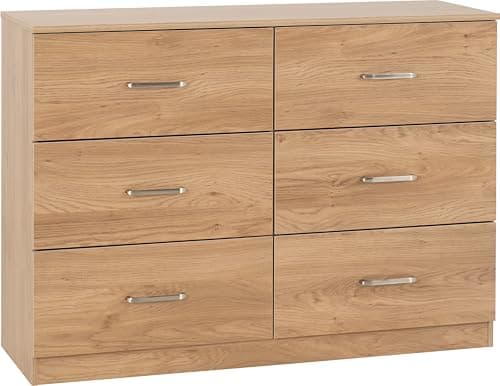 Image of Seconique Dakota 6 Drawer Chest in Oak Effect