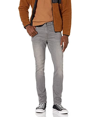 Image of Amazon Essentials Men's Jeans, Skinny-Fit Comfort Stretch - Discontinued Colours, Grey, 34W / 30L