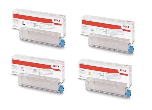 Image of Oki Original 45862840, 45862839, 45862838, 45862837 Toner Set Kit (Black, Cyan, Yellow, Magenta), Compatible MC853/MC873/MC883