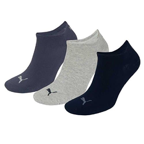 Image of Puma Invisible Sportive Sneaker Sock (3 Pair Pack), Navy/Grey/Nightshadow Blue , UK 9 -11