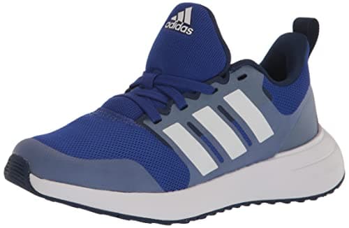 Image of Adidas Fortarun 2.0 Cloudfoam Lace Shoes, Lucid Blue/White/Blue Fusion, 6 Big Kid