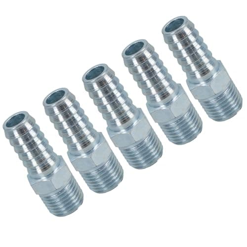 Image of 1/4" BSP Thread Hose Tail 3/8" (10mm) Pipe Connector Air Fitting 5 Pack FT032