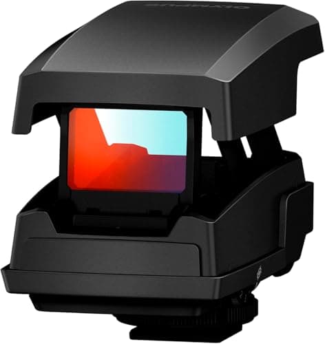 Image of OM SYSTEM EE-1 dot sight with hot shoe mount – external aiming aid for precise super telephotography, ideal for birdwatching, wildlife, and sports photography, lightweight and robust