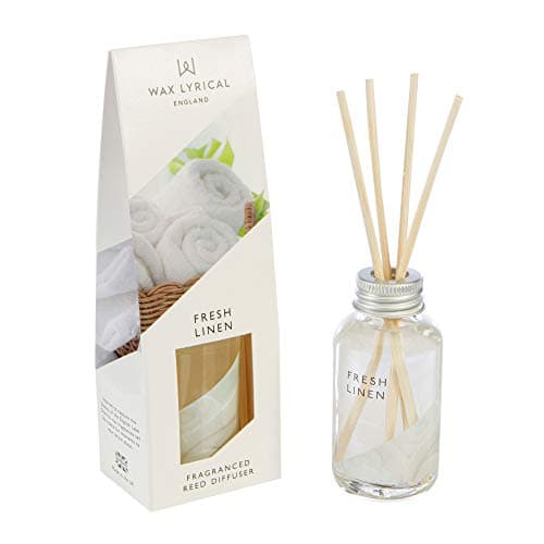 Image of Wax Lyrical Fresh Linen, 40ml Reed Diffuser, White
