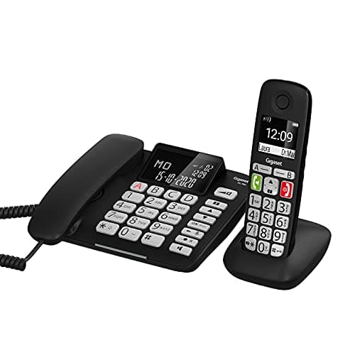 Image of Gigaset Corded Phone DL780 Plus Analog/DECT, Black, Digital Answering System, Single Line Operation, Caller ID, 10 hours talk time, 200 hours standby time