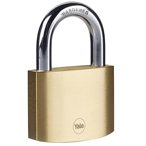 Image of Yale - Y110B/60/132/1 Standard Security 60mm Brass Padlock - Open Hardened Steel Shackle - 3 Keys