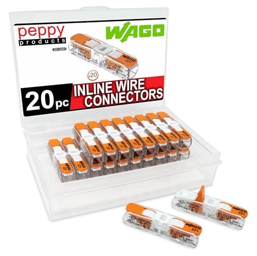 Image of WAGO 221-2401 Lever Nuts Compact Splicing Inline Wire Connectors with Case | 20pc