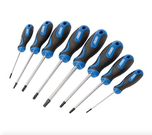 Image of 8PC Security & Tamperproof Torx TRX Star Soft Grip Screw Driver Set
