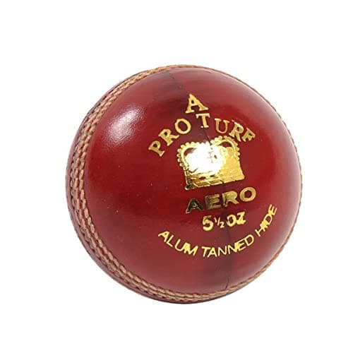 Image of Aero Pro Turf Leather Cricket Ball - Red - Senior (Pack of 1)