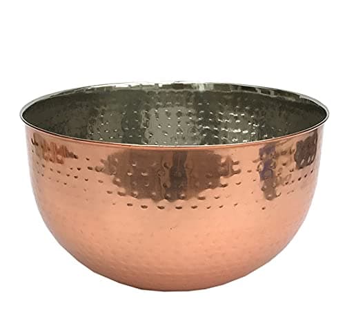 Image of Large Hammered Copper Coloured Bowl