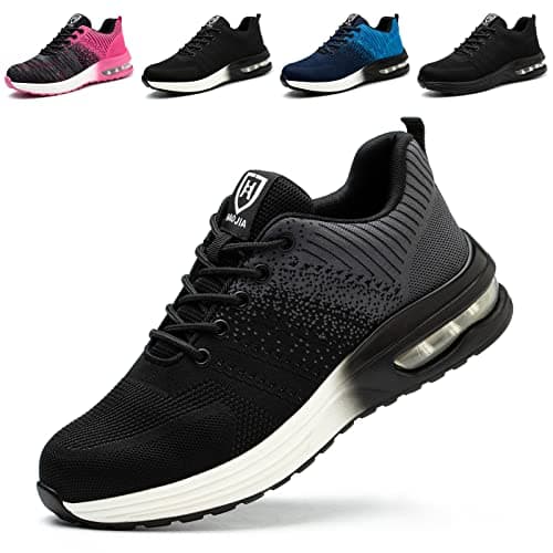 Image of Baofular Safety Trainers Men Womens Steel Toe Trainers Lightweight Comfortable Safety Shoes Work Trainers Non Slip & Breathable Grey 10 UK 44 EU 270