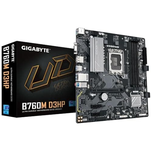 Image of GIGABYTE B760M D3HP Motherboard - Intel Core 14th Gen CPUs, 4+1+1 Phases VRM, up to 5600MHz DDR5, 2xPCIe 4.0 M.2, GbE LAN, USB 3.2 Gen 1