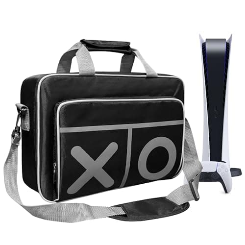Image of CHUOZI Travel Carrying Case Multifunctional Storage Bag Handbag/Shoulder for PS5 System and Accessory/Xbox one (Black)