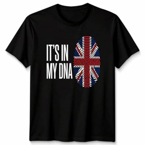 Image of D&T England Its in My DNA Unisex T Shirt Football Russia Country Pride Fans Gift Mens Womens Graphic Tee Unisex M Black