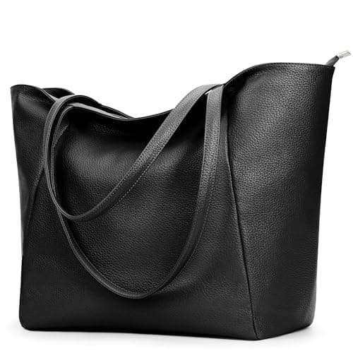 Image of KALIDI Large Tote Bags for Women Ladies Top Handle Handbags PU Leather with Zipper for work,shopping,school,travel
