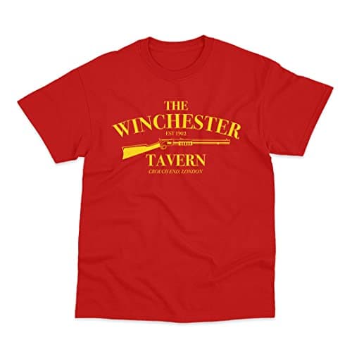 Image of Postees Winchester Tavern Coat of Arms Logo Inspired by Shaun of The Dead Direct to Garment Printed Cotton T-Shirt XL