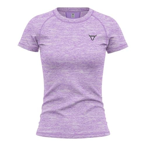 Image of Women's Short Sleeve Quick Dry Fit Active T-Shirts Moisture Wicking Athletic Round Neck Gym Tee Exercise Yoga Ladies Tops (UK, Alpha, S, Regular, Regular, M.Purple)