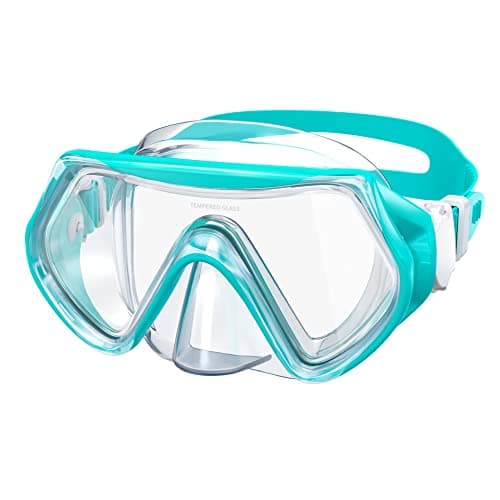 Image of Findway Snorkel Mask for Kids,Swimming Goggles Kids for Boys Girls Youth Children Diving Mask with Nose Cover,No Leak Anti Fog Waterproof 180°Clear View Kids Swim Goggles for Age 5-16 Years