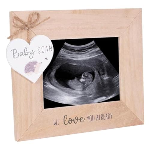 Image of Baby's First Scan Photo Frame Wooden Ultrasound Image Keepsake Gift 9950