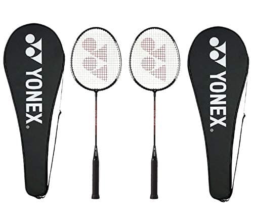 Image of Yonex GR 303 Combo Badminton Racquet with Full Cover, Set of 2 (Black)