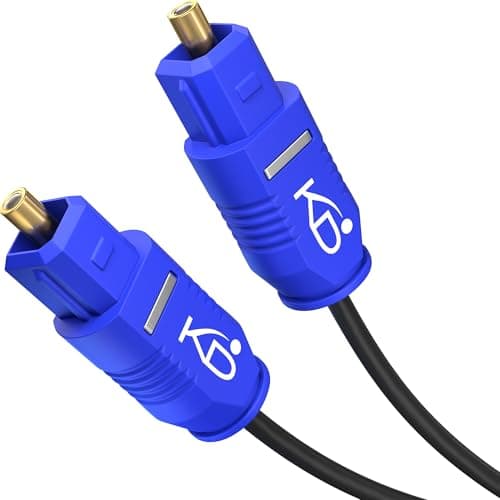 Image of KabelDirekt – TOSLINK Cable Slim, Optical Audio Cable – 10m – Fibre optic lead for Soundbar, 2mm thin (digital S/PDIF, Stereo System/Amplifier, Home Theater, Xbox One/PS4)